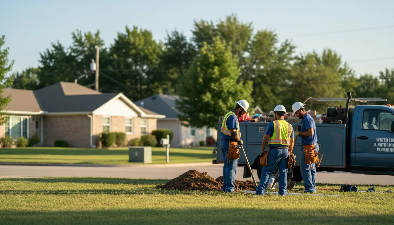 Residential water line and bathroom plumbing service in Batavia, IL